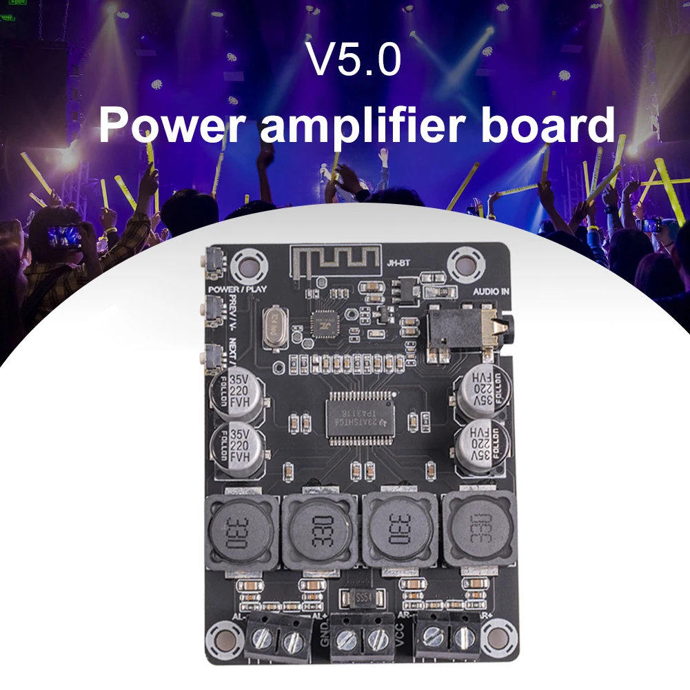 TPA3118 오디오 전력 증폭기 블루투스 호환 2x45W 오디오 전력 증폭기 보드 12V 24V 증폭기 보드 집적 회로