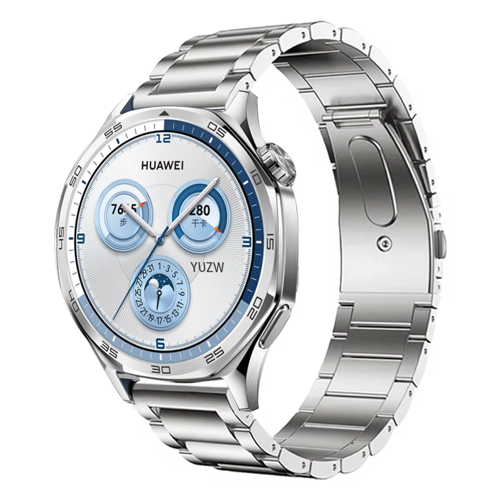 Premium 22mm Titanium Metal Watch Strap - Elegant Link Bracelet for Business Watchband Accessory