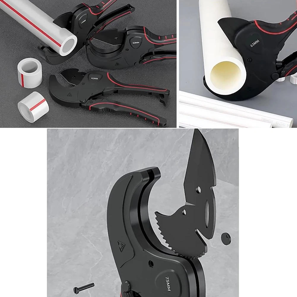 1pc 32mm-75mm Pipe Tube Cutter PVC Pipe Cutting Machine For PVC/PU/PP/PE Hose Cutter Plumbing Tool Heavy Duty