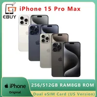 هاتف iPhone 15 Pro Max Dual eSIM 6.7 بوصة أصلي LTPO Super Retina XDR OLED Face ID NFC A17Pro 8GB 256/512GB/1 تيرا بايت 98% جديد 5G هاتف محمول 1