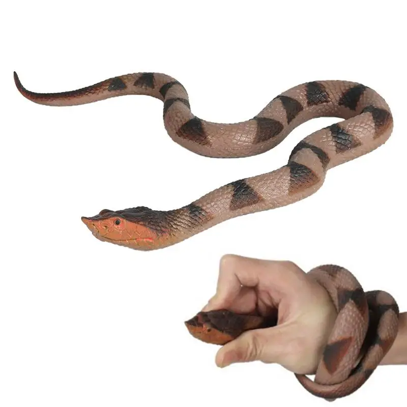 

Realistic Fake Snake Prank Snake Toy Model Agkistrodon Acutus Toy Snake Prank Stuff For Halloween Parties Fake Snake Yard