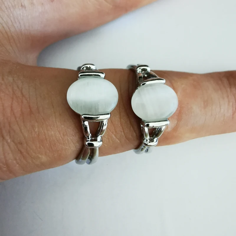 Twilight Saga Ring Bella Opals Silver Plated Fashion Simple Classic Movie Film Jewelry For Women Lady finger ring silver ring