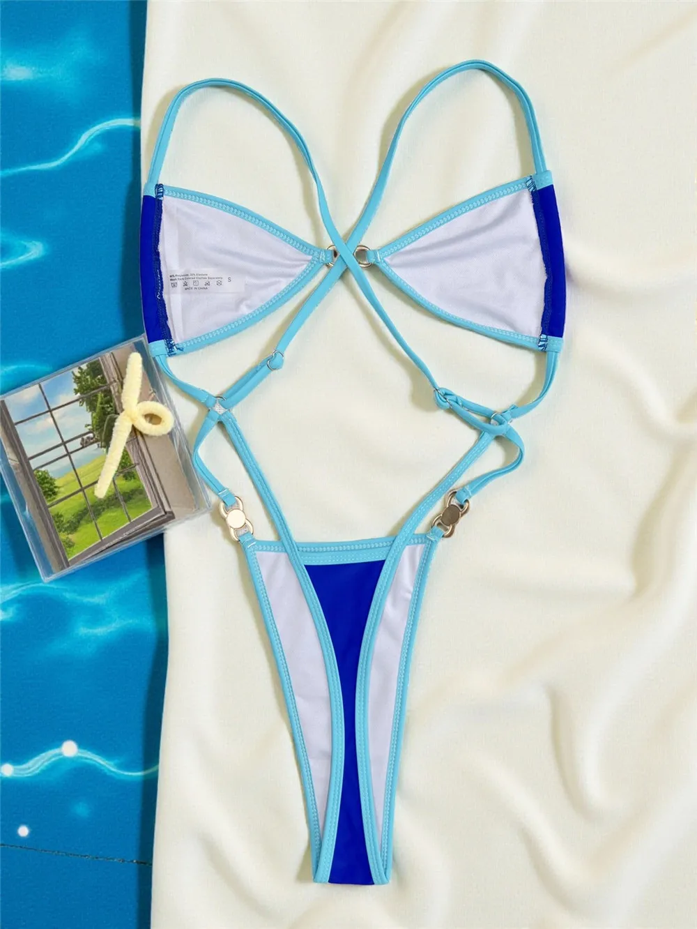 pearl string monokini back view