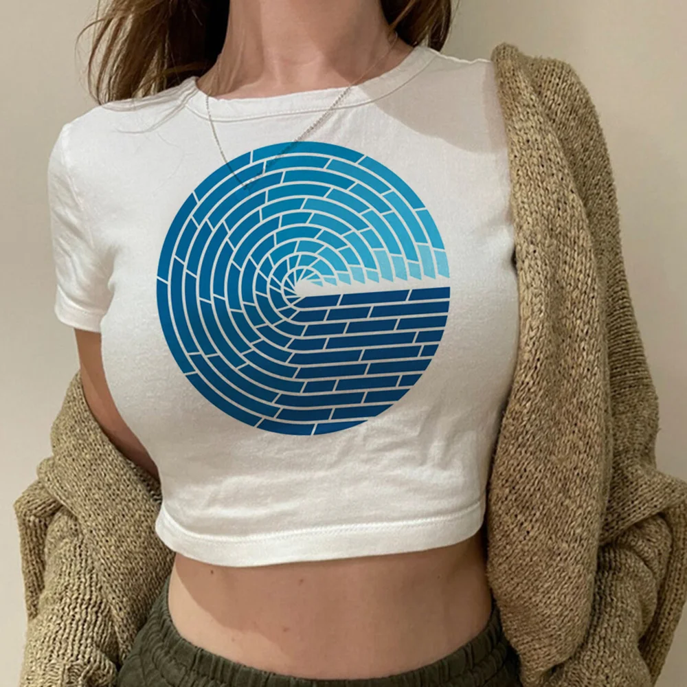 

Almighty Ocean 90s yk2 graphic crop top Woman goth gothic Kawaii fairycore cropped tee