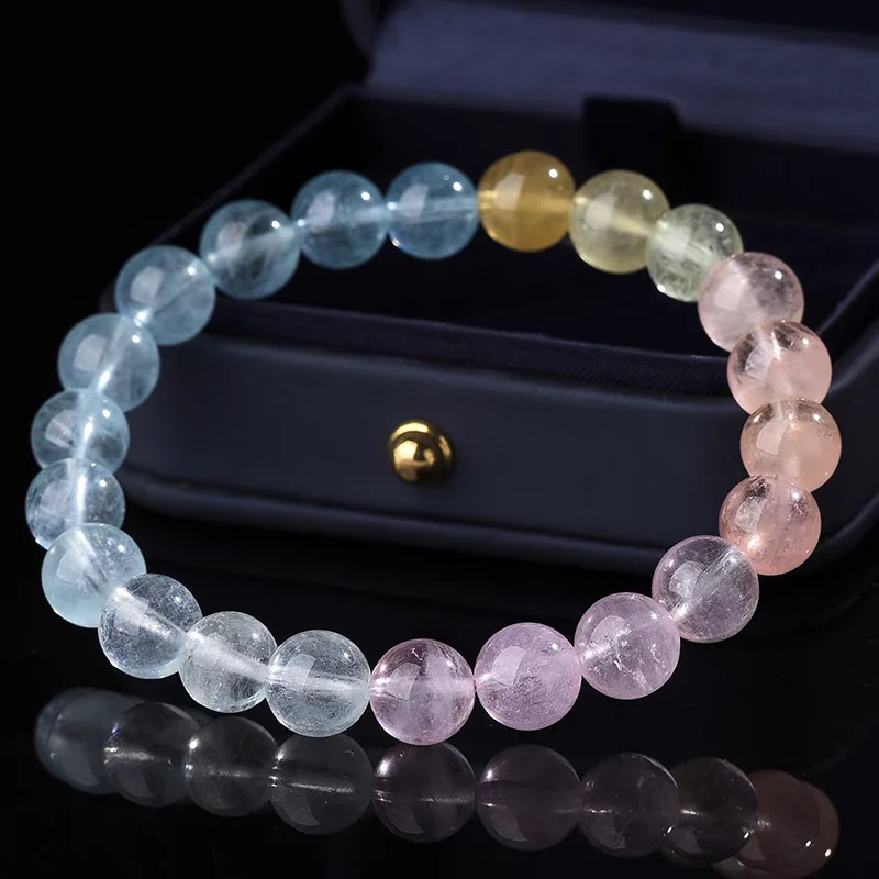 natural-colorful-morganite-quartz-bracelet-8mm-clear-round-beads-blue-pink-morganite-stretch-gemstone-women-men-aaaaaaa