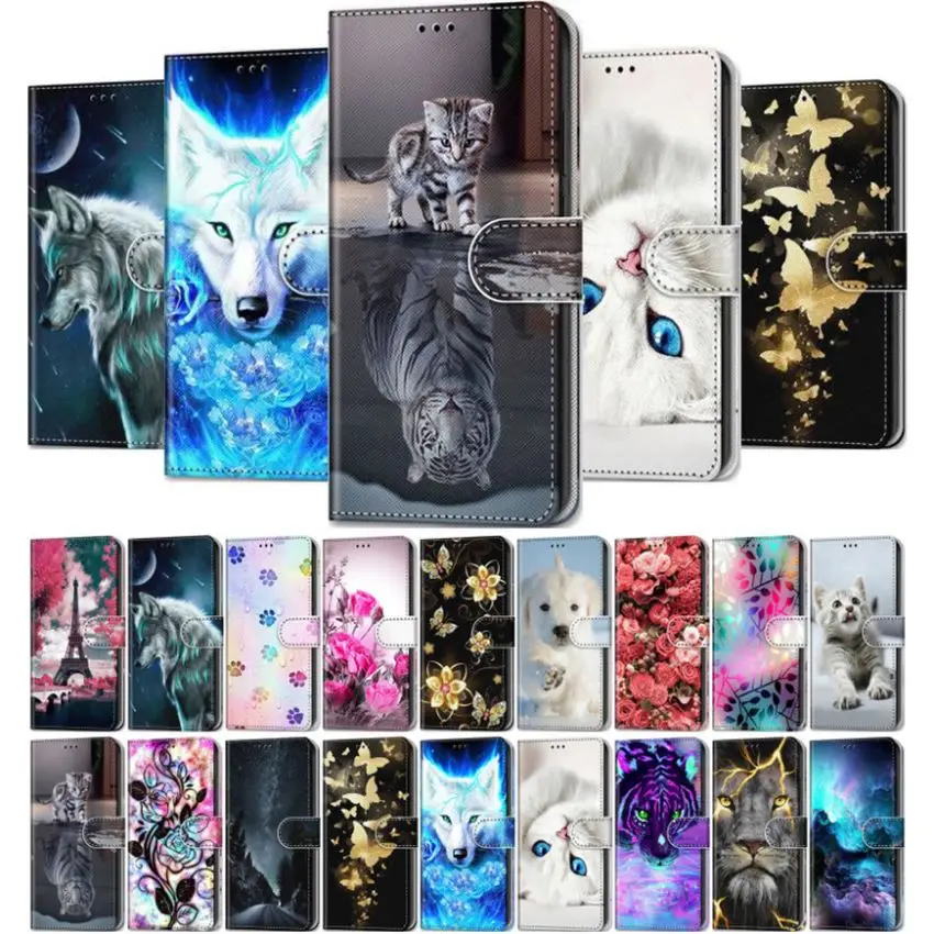 

Painted Case For Coque Samsung Galaxy A52 A52S A22 A22S A23 A30 A30S A31 A32 A33 A40 A41 A42 A50 A51 5G Wallet Cover Skin P08F