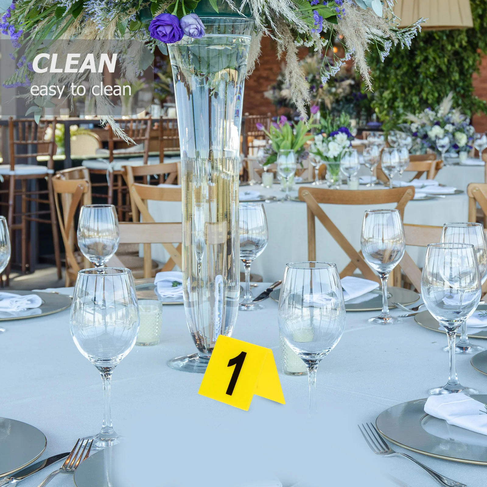 Signage Wedding Banquet Restaurant Table Evidence Acrylic Marker Game Crime Scene Markers Double Sided Number Numbers