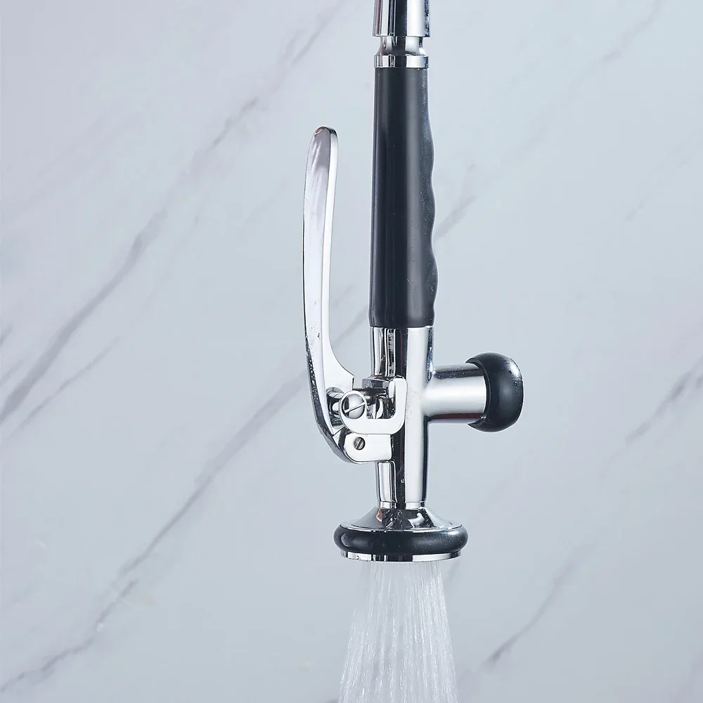 Düse mit ergonomischem Griff, Handbrauseauslauf, Messing-Küchensprühkopf, ausziehbarer Auslauf, Küchenzubehör – Detail 12