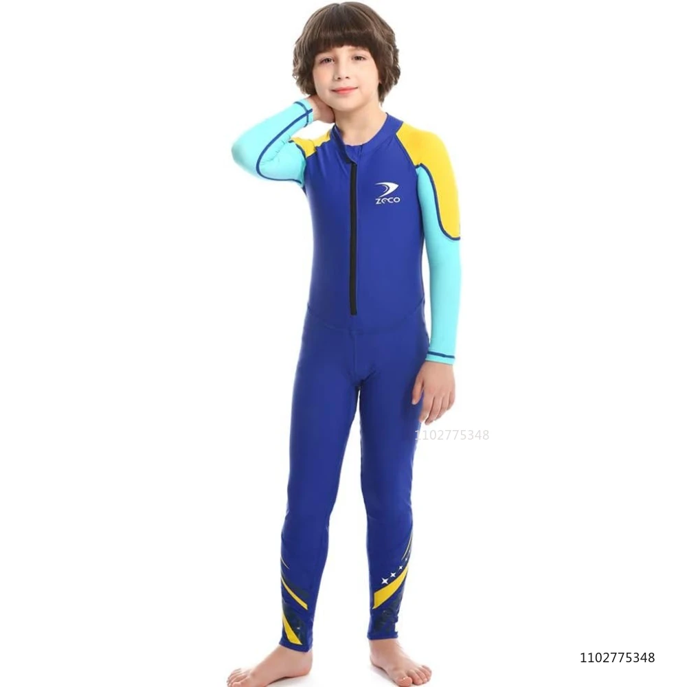 Neoprene Kids Swimsuit Wetsuit 2.5mm Diving Suit Swimwear for Teens Boys Girls Long Sleeve Swimming Surfing One Piece Wet Suit 4