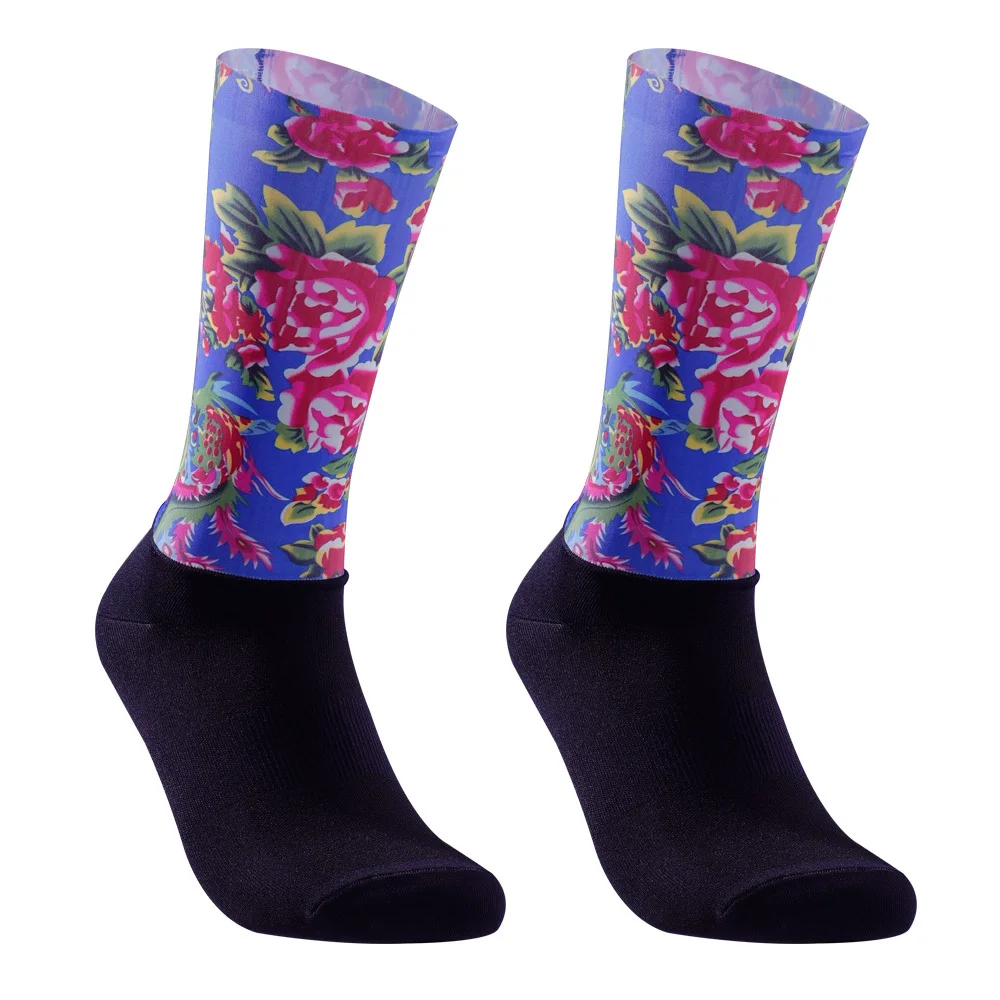Aero Team Seamless Bike Anti Slip Road Ride Socks Outdoor Racing Cycling
