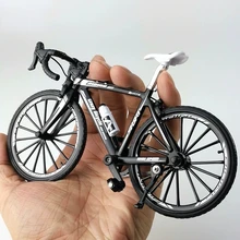 

KaKBeir 1:10 Alloy Bicycle Model Diecast Metal Finger Mountain bike Racing Toy Bend Road Simulation Collection Toys for children