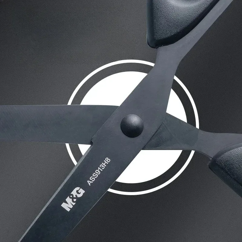 1PCS High-Quality Black Blade Scissors Colorful Household Sharp Small Office Paper Cutting Stationery for Handmade Crafts - 3