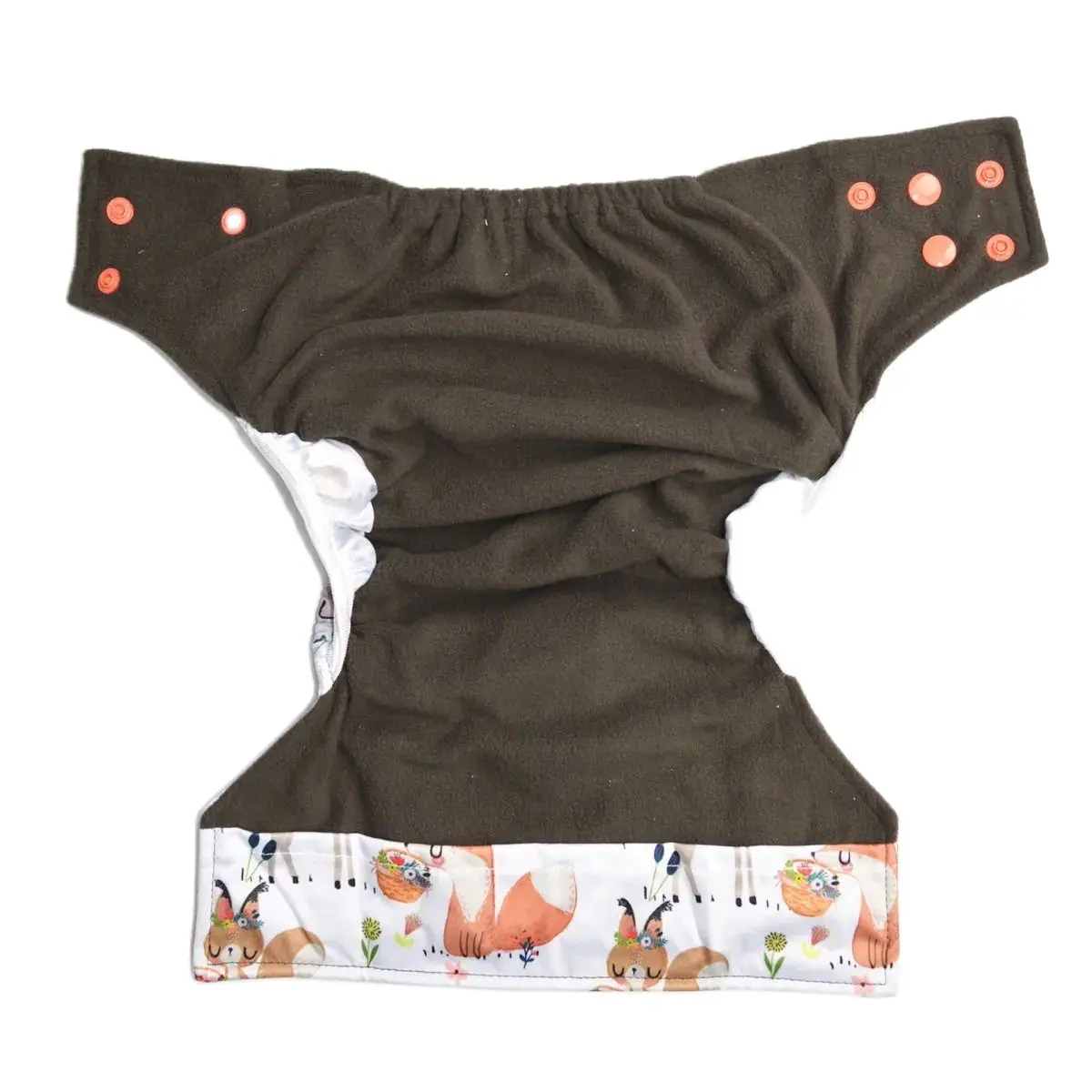 [Sigzagor] 1 Charcoal Bamboo Baby Cloth Diaper Nappy Washable Reusable Double Gusset 3-15kg 8-36lbs NO INSERT