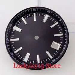 Enhanced Stainless Steel Watch Case with Sapphire Glass Back and Push - Pull Crown, 41MM (Black dial)