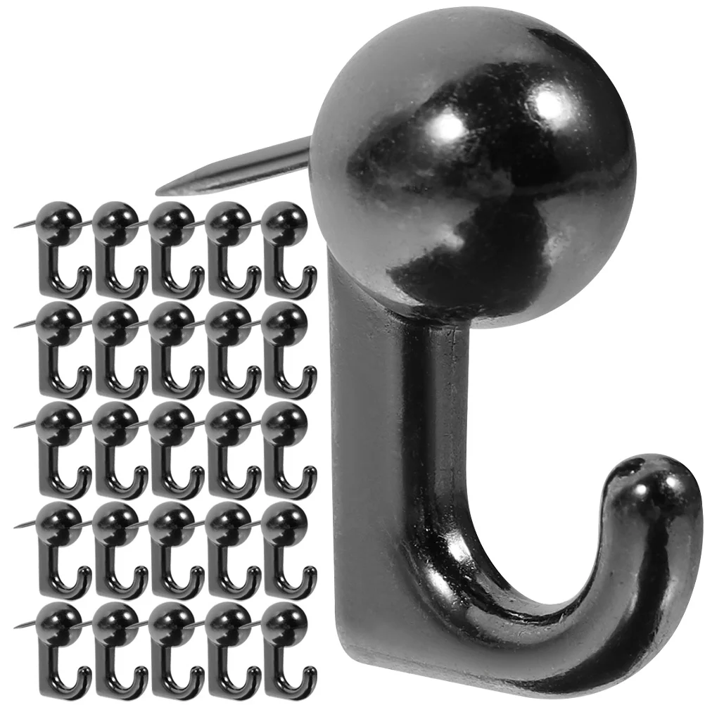 

50 Pcs Thumbtack Hook Heavy Duty Push Pins Small Tacks Plastic Clothes Hangers Pushpins Office Replaceable Map Nails Supplies