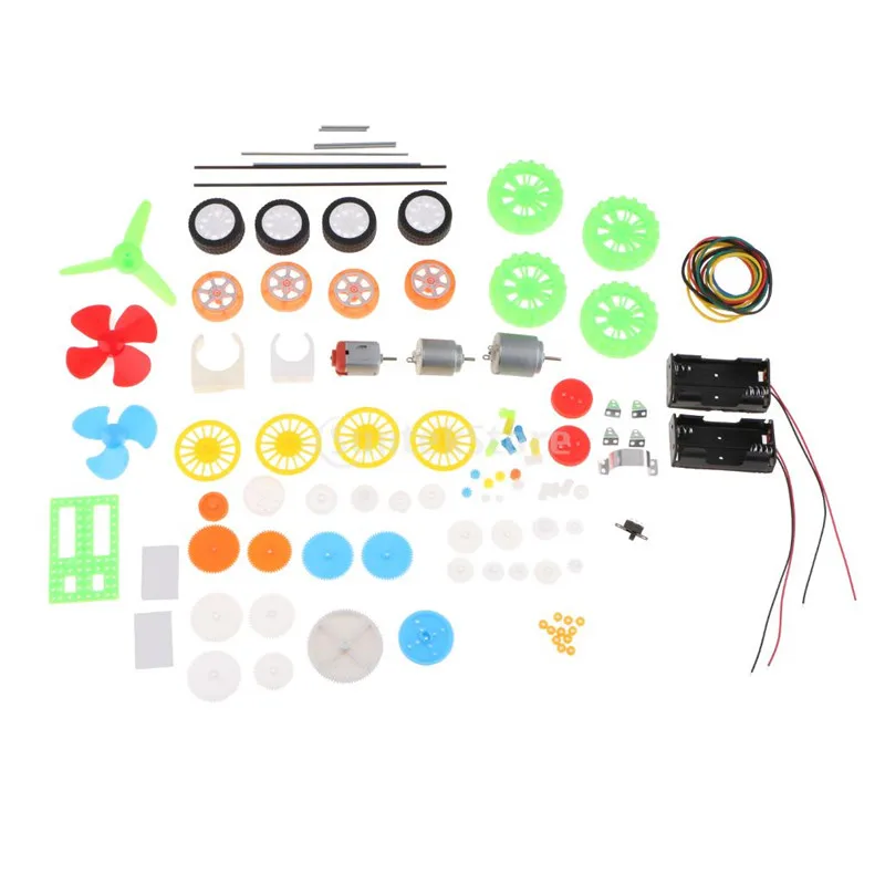 Children's Educational Toys Toys Car Assembly Kit 112 accessories (gears, axles, motors, tires) DD