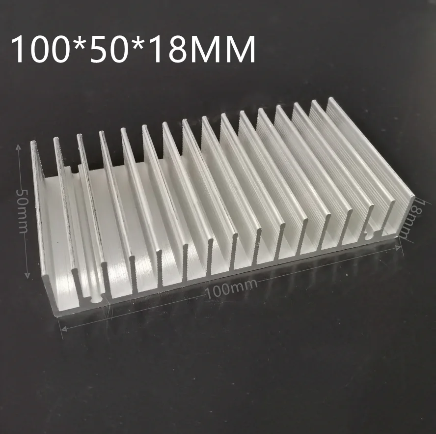 Aluminum Heat Sink Aluminum Heatsink Cooling Pad For High Power LED IC Chip Cooler Radiator Heat Sink for LED COB Light 100*18*L50MM