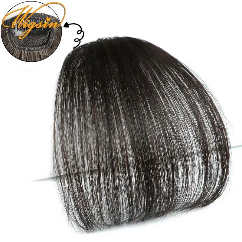 Hair Bangs WIGSIN Synthetic Air Bangs Hairpiece Women Mini Fake Bangs Black Brown Hairpiece Extension For Girls