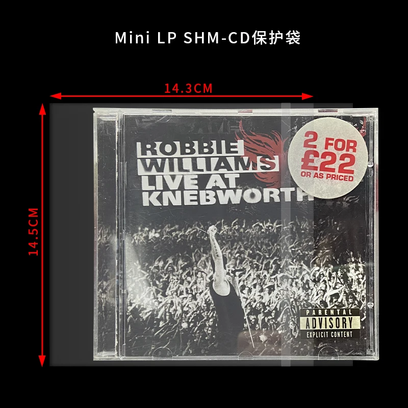 50PCS 재밀봉 가능한 4.7 Mil 미니 LP SHM-CD 미니 LP SHM-CD 보호 슬리브 용 플라스틱 외부 슬리브 14.3x14.5cm