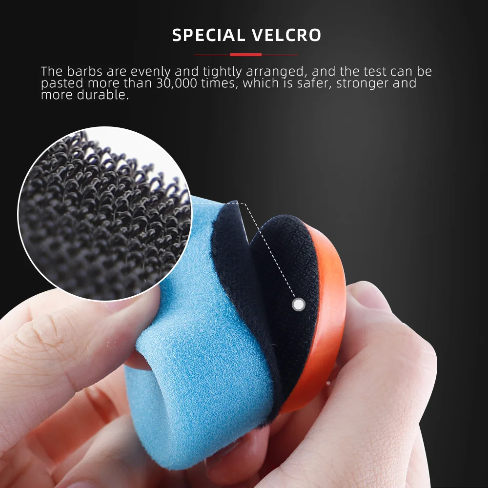 (Single Sale) SPTA 1/2/3 Inch M6 5/16"-24 Thread Soft Edge Backing Plated Pad Hook Loop for Orbital RO Power Tools Drill