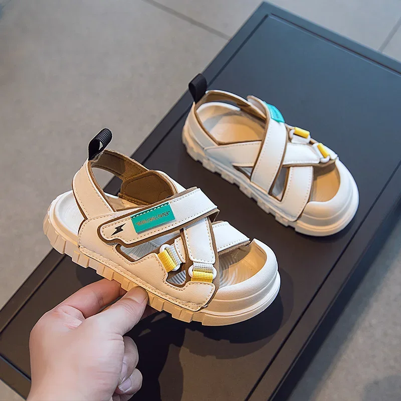 Sandalias boys fashion sandals summer breathable beach shoes non-slip soft sole sport flat baby toddler sandals kids casual shoe baby shoes kids shoes children sandals kids sandals beach shoes