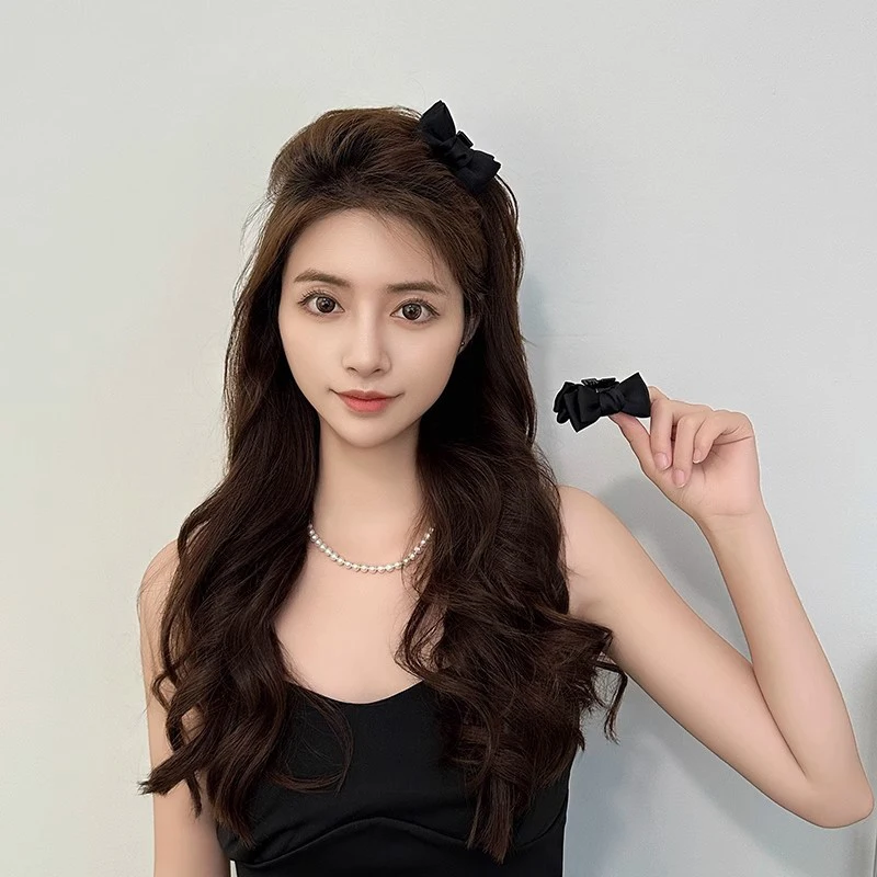 New 2Pcs Cute Bow Princess Small Hair Claw For Women Girls Cute Side Clip Versatile Exquisite Forehead Bangs Hair Clip Gifts