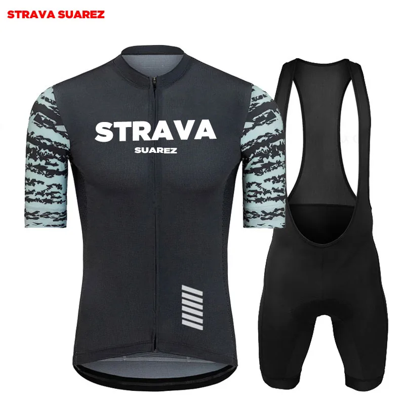 

Cycling Jersey Set Team Racing Bike Clothes Summer Mountain Bicycle Clothing STRAVA SUAREZ Men's Sports Mallot Ciclismo Hombre