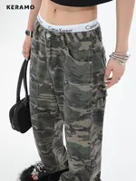2025 Women Fashion Camouflage Jeans Loose High Waist Cargo Pants Straight Jeans Baggy Pants Casual Denim Trousers Feamle Y2k - Image 3