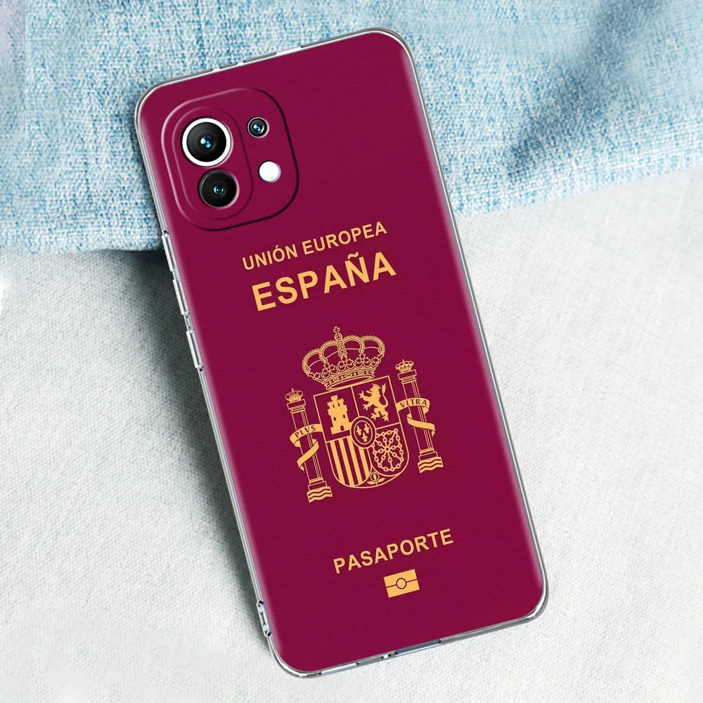 Clear Spain Flag Phone Case Cover