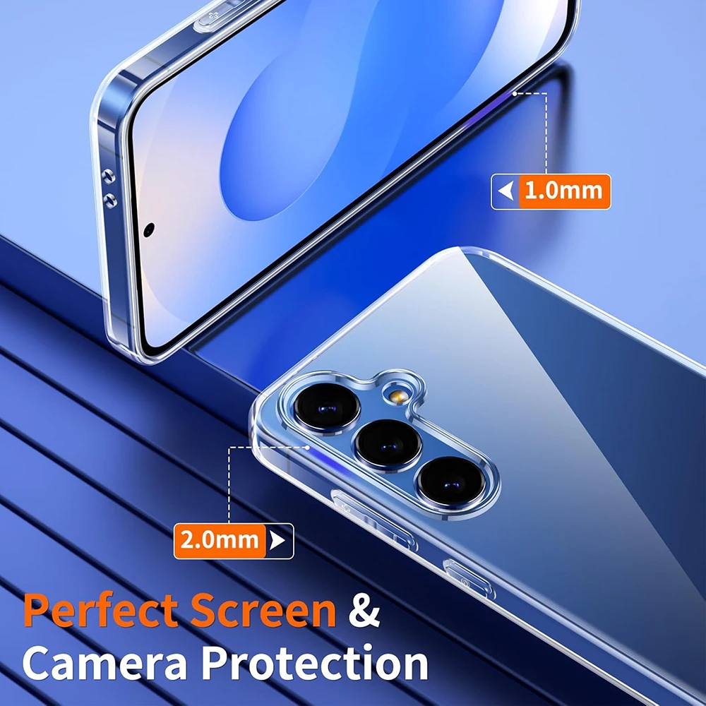 Shockproof Clear Silicone Luxury Case with Full Camera Protection