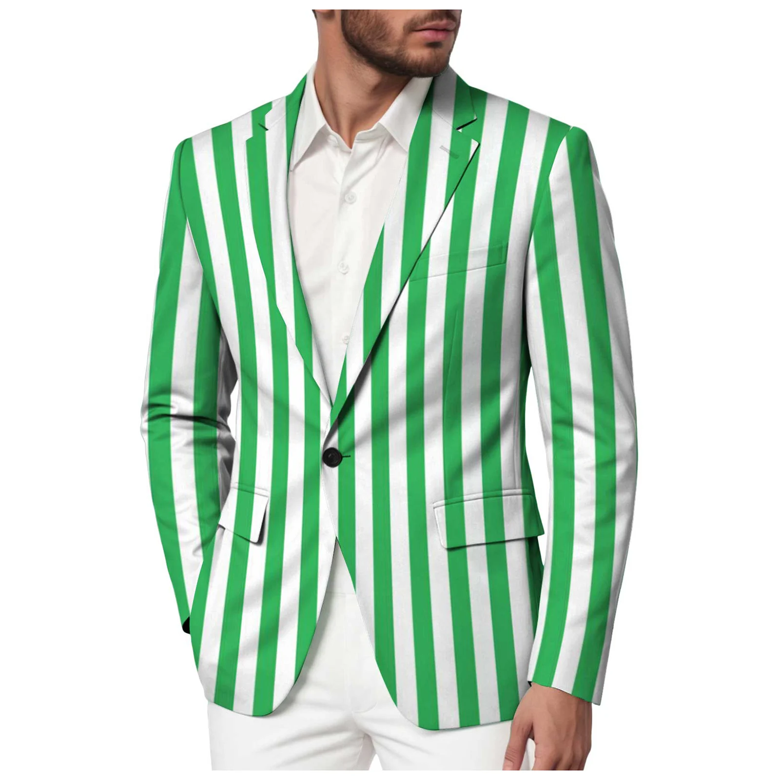 Veste de costume rayée pour hommes