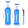 ANMEILU Ultralight Foldable Water Bottle BPA Free Straw Outdoor Sport Supplies Hiking Running Cycling Soft Flask Water Bag