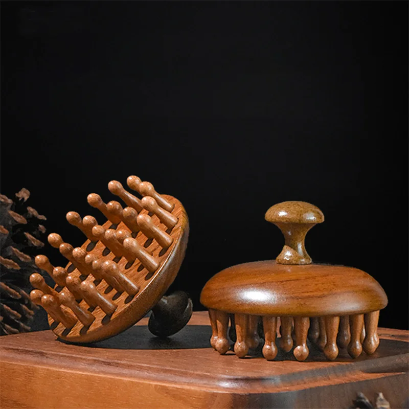Sandalwood Disc Wooden Massage Scalp Wide Tooth Scalp Comb Round Tip Tool Wet Dry Hair Massage Comb hair brush comb,hair comb,hair comb set