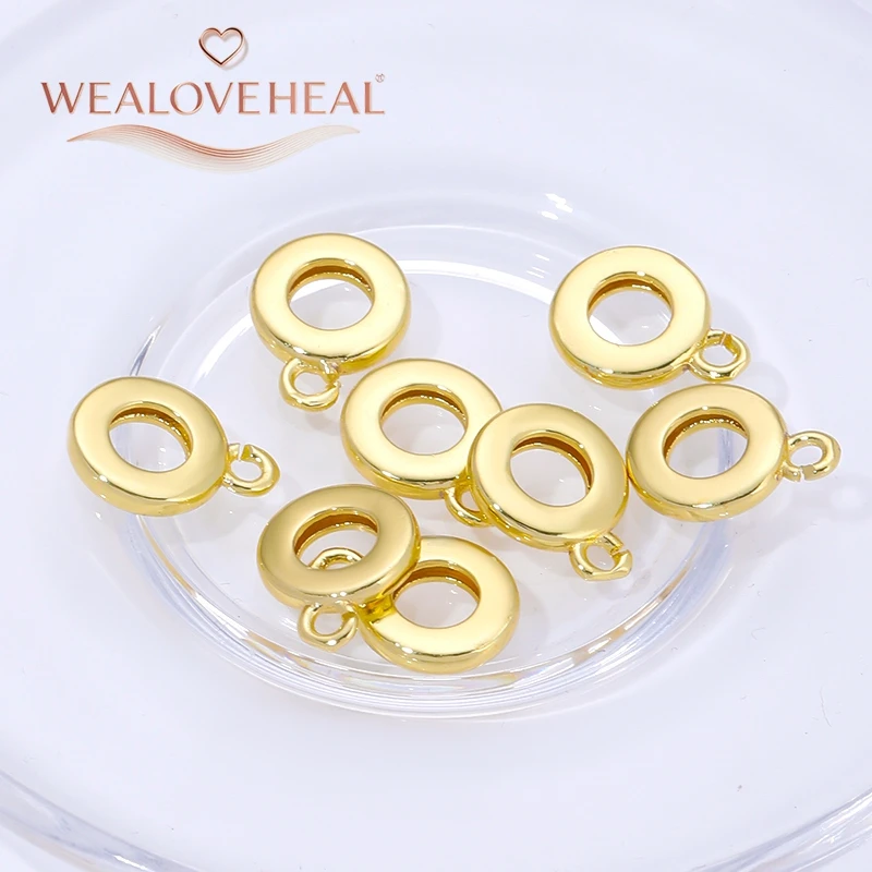 18K vergoldetes Messing Metall Anhänger Charms Bügelzubehör, Anhänger Bügel für Schmuckherstellungszubehör – Detail 20