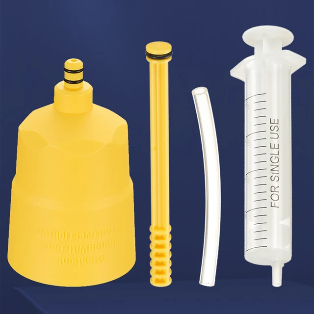 Shimano Bike Brake Bleed Funnel Kit – Plastic Oil Funnel Tool For Disc Brake Bleeding, Includes Plug, Easy To Use