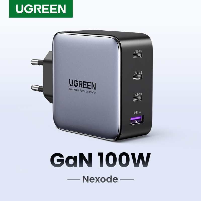  UGREEN 100W GaN Charger USB C PD Fast Charger QC4.0 3.0 Quick Charge Phone Charger For iPhone 17 16 15 Pro Macbook Laptop Tablet 