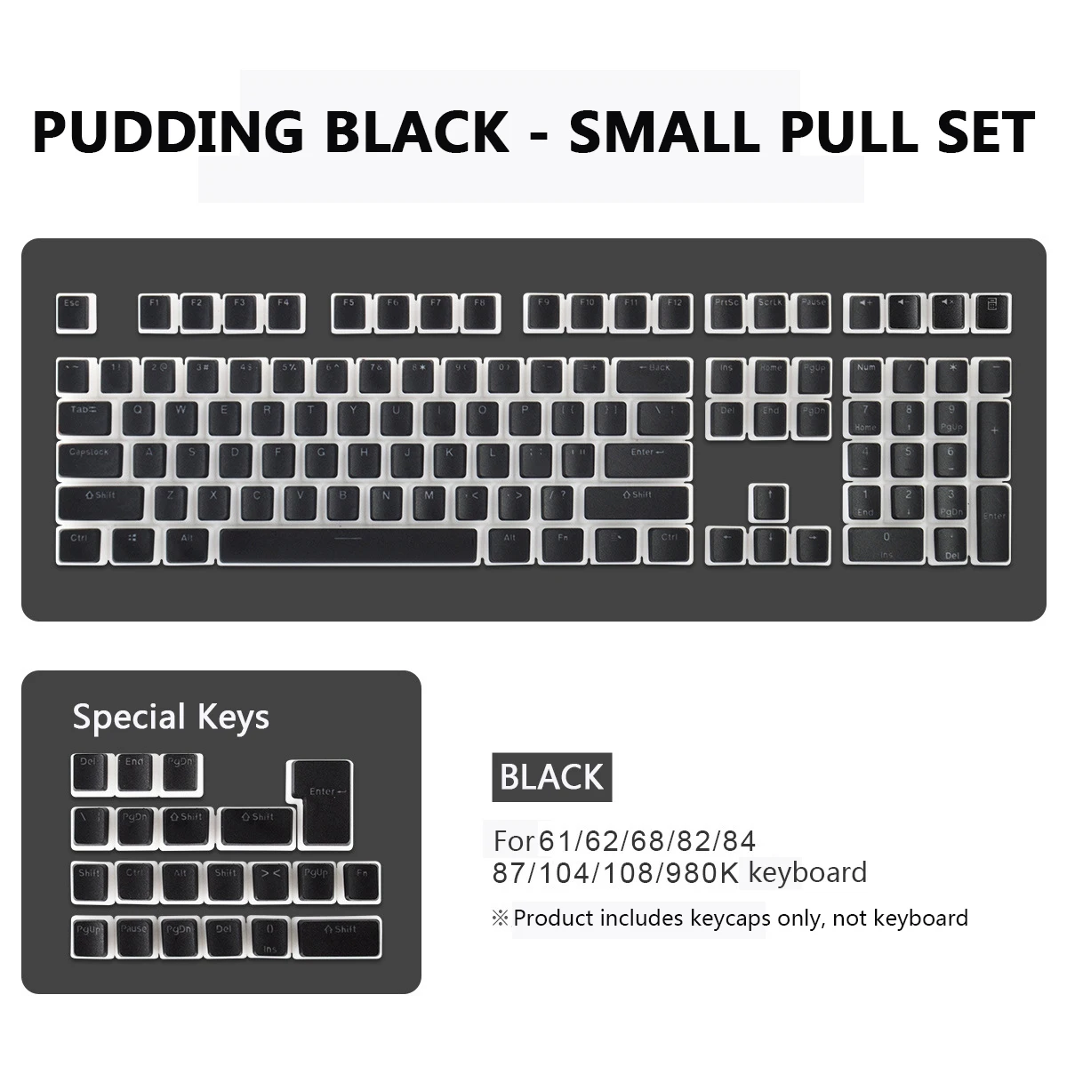 pudim geral pbt keycaps injeção de duas cores oem keycap translúcido para keyboar mecânica