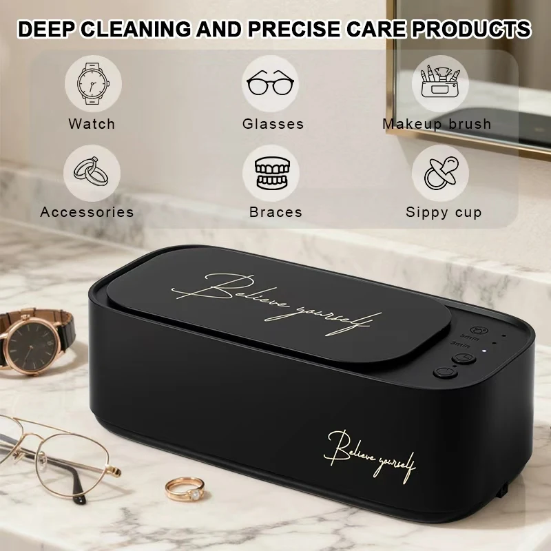 Multi-Functional Ultrasonic Cleaner with Automatic Timing for Jewelry Watches and Glasses, Effortless Home Use 1