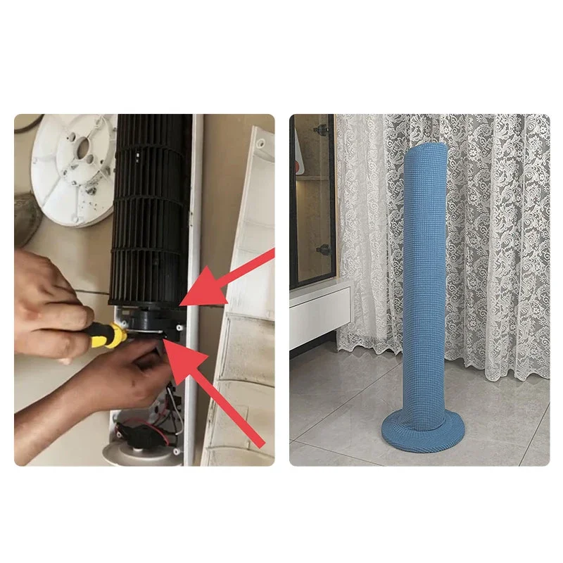 Washable Polar Fleece All-inclusive Electric Fan Dust Cover Household Floor Fan Cover Protective Vertical Storage Bag