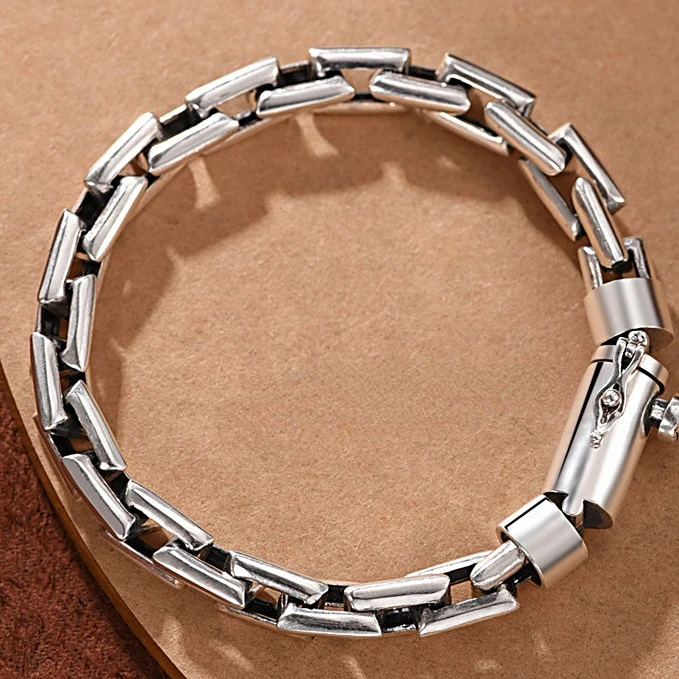 Vintage Fashion Personality Bamboo Bracelet Hip Hop Punk Cuban Chain Banquet Jewelry Accessories Gift