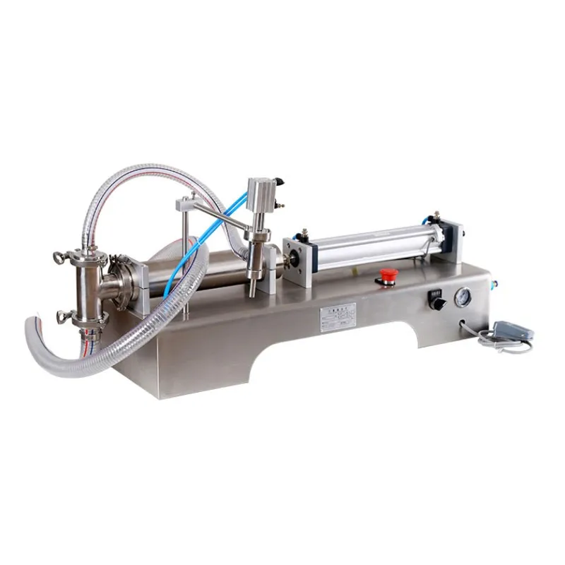 

Liquid Filling Machine Piston Filler Water Essential Oil Pneumatic Milk Juice Oil Semi Auto Sauce Device Need Air Compressor
