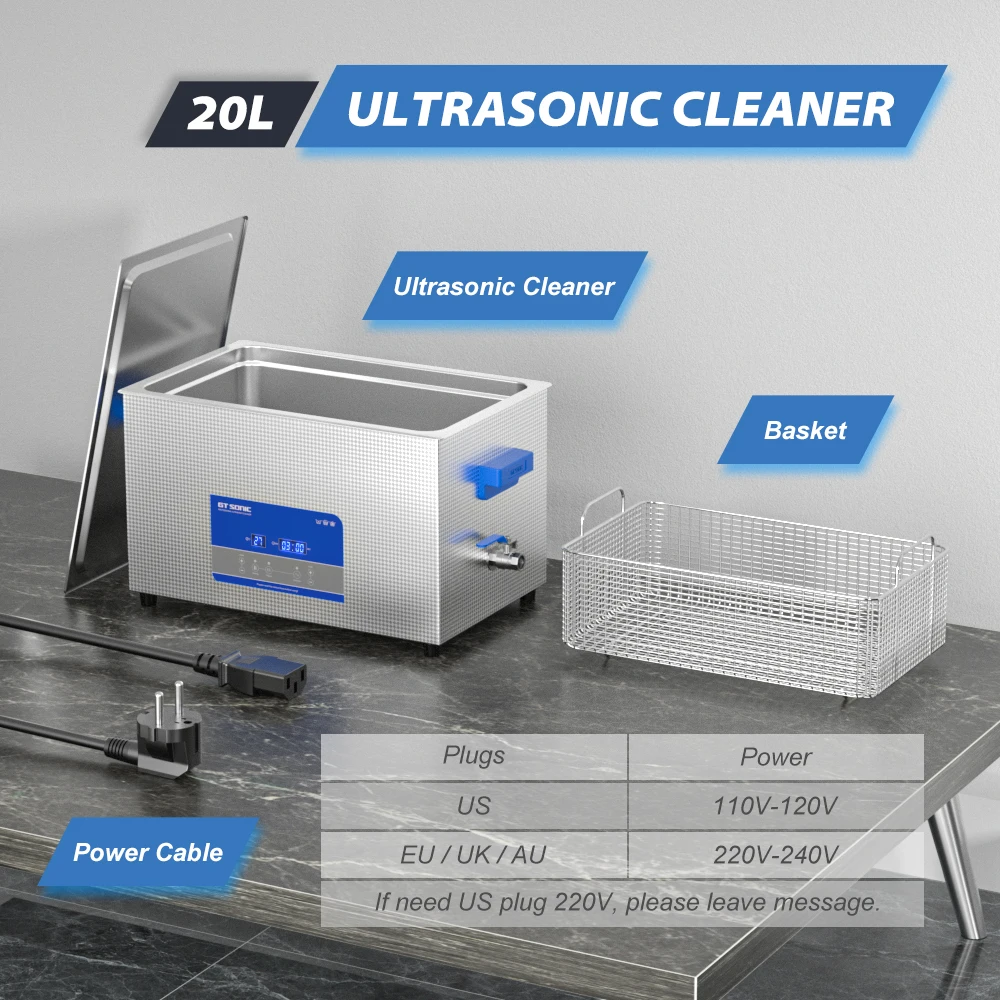 GTSONIC Ultrasonic Cleaner - 2L to 27L Digital Ultrasound Bath with Big Sale Price Description Image.This Product Can Be Found With The Tag Names Digital ultrasonic cleaner 6l, Ultrasonic cleaning machine 3l, Ultrasonic cleaning machine 6l