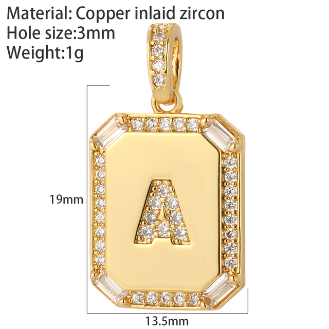 26 Letter Alphabet Charms for Necklace Keychain Diy Accessories Gold Name Charms for Jewelry Making Supplies initial pendant