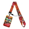 Disney Movie Cars Lightning McQueen Keychains Lanyard Rope for ID Card Employee Card Badge Holders Student ID Card Lanyard Set 6