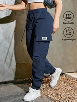 Women's Lightweight Cargo Pants with Adjustable Waist & Flap Pockets Outdoor/Workwear Trousers for Spring Summer Fall - Image 4