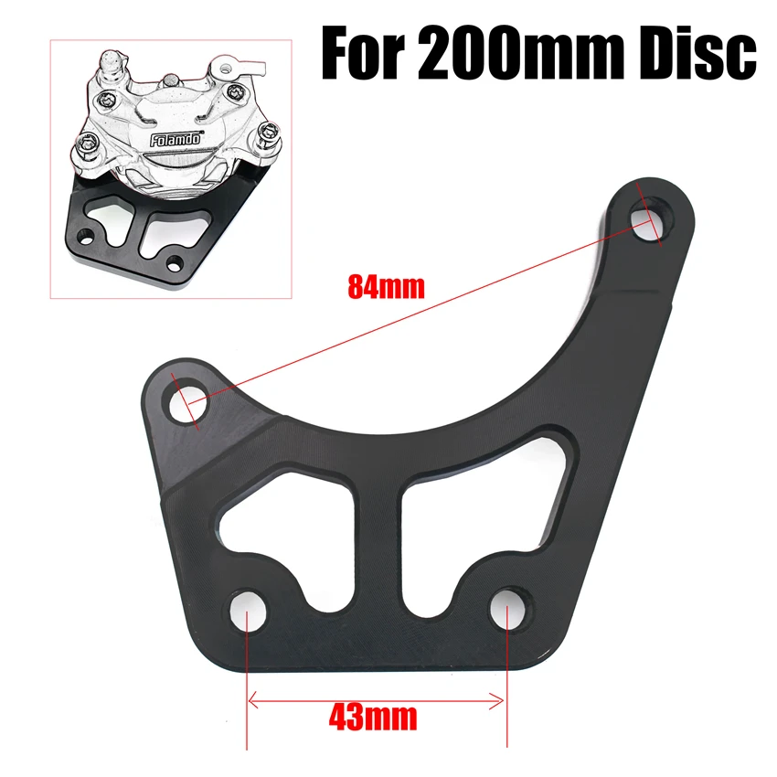 thumbnail image 1 of Pinza de freno para bicicleta eléctrica, un juego de pistón de 84 mm, soporte de rueda delantera y trasera para rotor de disco de 180, 200 y 220 mm para Honda, Yamaha y Kawasaki, 1 of 5