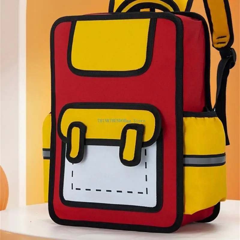 63HC Delicate Cartoon 3D Backpack Anime Styles Bag Casual School Bags for Students 4