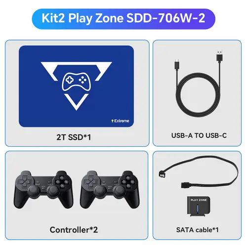 New 2TB Play Zone Game SSD with 20441 Games 3 System in 1 Retro Game Console 80+ Emulators for PS5/PS4/XBOX/XBOX ONE/Switch/PS3 - Image 8
