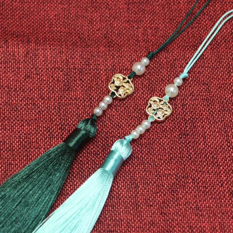 10 Pieces Tassels Pearl Bead Tassels Handicrafts Decorations DIY Folding Fan Bookmark Accessories tassel fringe tassel decoration tassel accessories tassel trim mini tassels bookmark tassels