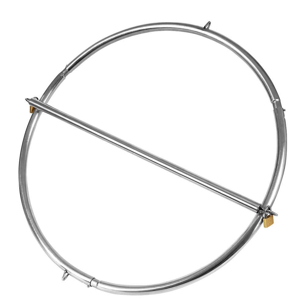 Thierry Stainless Steel Position Restraints Sex Furniture Ring-shaped Hoop with Lock Bdsm Sex Toys for Women Couples Adult Games